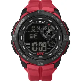 Timex UFC Rush Herren-Armbanduhr, 52 mm, rotes Armband, digitales Zifferblatt, schwarzes Gehäuse TW5M59200