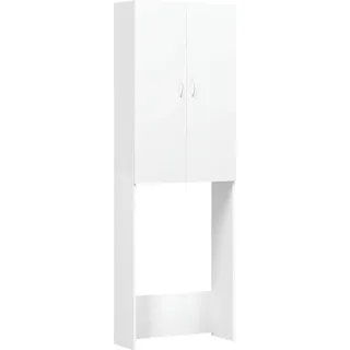 vidaXL Waschmaschinenschrank 64 x 25,5 x 190 cm Weiß Holz