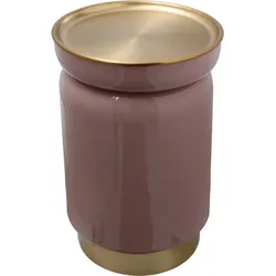 Beistelltisch KAYOOM "Art Deco 175, Abstelltisch aus Metall,funktional und stabil", rosa (altrosa, gold, gold, gold), B:31,5cm H:46,5cm T:31,5cm, 100% Eisen, Tische, Stilvoll, glanzvolle Lackierung, Tischplatte in Tablettform