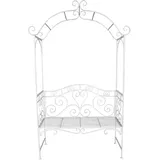 Hti-Living Rosenbogen mit Bank Metall Celia