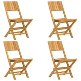 vidaXL Gartenstühle 4 Stk. Klappbar 47x61x90 cm Massivholz Teak