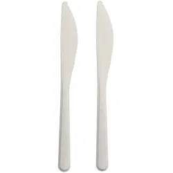 Papstar 150x BIO-Messer Mehrweg 185mm aus BIO-PP extra stabil weiss