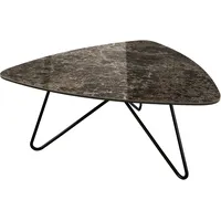 DeLife Wohnzimmertisch Ekrem Keramik Laminam®Emperador Extra Lucidato Dunkelbraun 88x85