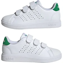 adidas Advantage Base 2.0 Kids Cloud White / Cloud White / Green 30 1/2