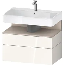 Duravit Collection One Waschtischunterbau, 1 Auszug und 1 Schublade, 790x470x590mm, Nische Taupe Matt, QA4394091220000, Farbe: Weiß Hochglanz
