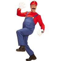 NET TOYS Super Mario Kostüm Faschingskostüm Klempner L (52) Ganzkörperkostüm Super Mario Brothers Superhelden Herrenkostüm