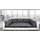 Fun Möbel Wohnlandschaft Sofa ANDRO Schlaffunktion und Hocker Stoff Fresh Dunkeltürkis