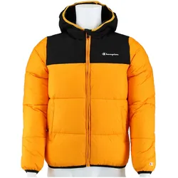 Champion Steppjacke mit Kapuze und kleiner Schriftzug gelb Kinder