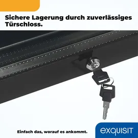 Exquisit GKS120-GT-160C Getränkekühlschrank (118 l, 840 mm hoch, Schwarz)