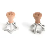 Marcato Ausstecher Set 2-teilig, Stern + Form mit 70 mm Blume