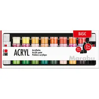 Marabu Acrylfarben Set Basic 32 St. 3,5 ml/2 x 59 ml Mehrfarbig