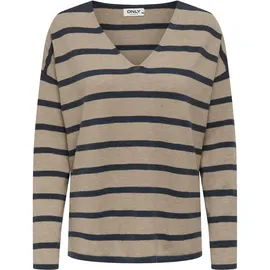 Only ONLAMALIO LIFE LS V-NECK KNT Beige XS