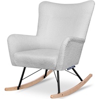 Konsimo Schaukelsessel ADDUCTI Stillsessel, breiter Sitz für mehr Komfort, ein Schaukelstuhl für jeden Stil, Hergestellt in EU grau