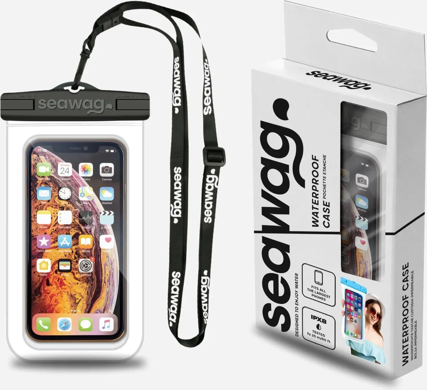 Wasserdichte Smartphone-Tasche Seawag schwarz|weiß No Size