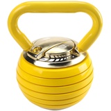 #DoYourFitness verstellbare Kettlebell, justierbare Kugelhantel aus massivem Gusseisen in Gold, maximal 18 kg