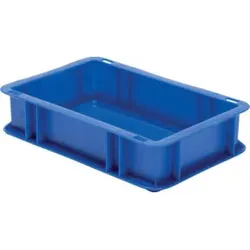 LA-KA-PE Transport-Stapelkasten B300xT200xH75 mm gelb, geschlossen ohne Griffloch