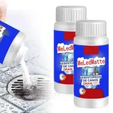 Rohrreiniger, 2025 Neu Abflussreiniger Extra Stark, WC Reiniger Verstopfungsabfluss Reparieren Spüle Abfluss Reinigerpulver für Waschbecken, Toiletten, Badezimmerabflüsse (2Pcs)