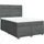 vidaXL Boxspringbett 140 x 200 cm Dunkelgrau