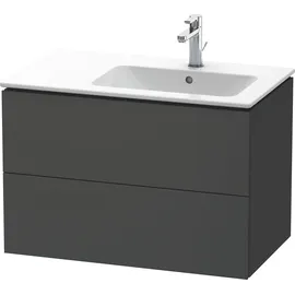 Duravit L-Cube Waschtischunterschrank 2 Schubkästen, Becken rechts, Graphit Matt
