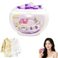 5-in-1 Waschmittel-Pods mit Weichspüler Duftperlen, White Musk Wasch-Pods für alle Textilien Farben, Tiefenreinigung, Langanhaltender Frischeduft (1PCS)