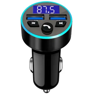 FM Transmitter Auto Bluetooth,Bluetooth Adapter Auto,QC3.0-Schnellladegerät,Dual USB Unterstützung,Freisprecheinrichtung/USB Flash Laufwerk(A)