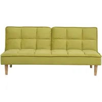 3-Sitzer Schlafsofa Stoff olivgrün SILJAN