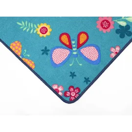 Primaflor Kinderteppich Papillon, - Türkis, - 100x150cm,