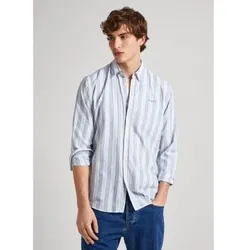 Pepe Jeans für Herren. PM308509 Pazifikblaues Hemd (XL), Lässig, Baumwolle, Langarm, Nachhaltig