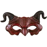 Boland 72254 - Schaum Halbmaske Dämon, Erwachsene, Skelett, Totenkopf, Dungeon, Kostüm, Karneval, Mottoparty, Halloween