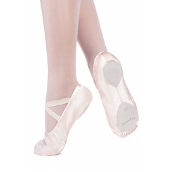 tanzmuster Ballettschuhe Sammy aus Satin mit geteilter Ledersohle Tanzschuh Ballettschläppchen für Mädchen rosa 43