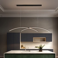 Bellastein LED Pendelleuchte Esstisch Pendellampe Höhenverstellbar Esszimmerlampen Modern LED Hängelampe Dimmbar Mit Fernbedienung Küchen Bar Hängeleuchte (Schwarz, 120cm)