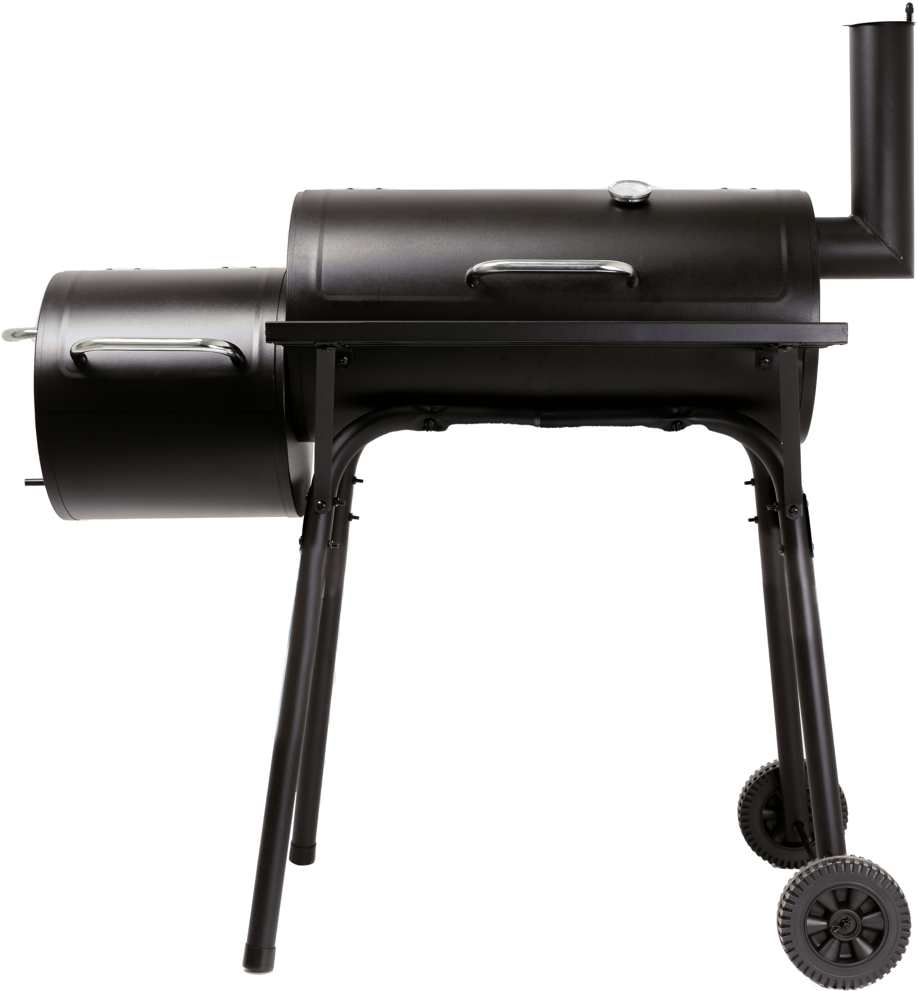 ACTIVA BBQ Smoker Grill Grillwagen Holzkohle mit Feuerbox BBQ Grill Smoker Kombination, Grillwagen Holzkohlegrill mit Smoker, Barbecue