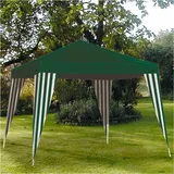 Buri Gartenpavillon 3 x 3 m Grün/Weiß