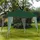 Buri Gartenpavillon 3 x 3 m Grün/Weiß
