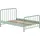 Vipack Metallbett VIPACK "Bronxx, standfest gebaut, gradlinige Optik in zeitlosem Design", grün (grün matt, grün matt, grün matt), B:146,5cm H:110cm L:207cm, Betten, inkl. Lattenrost, Mittelsteg und Fußstütze unter der Liegefläche