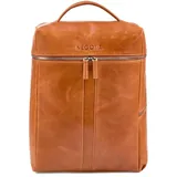 NEGOTIA Alpha - Leder Rucksack Wasserdicht - 16" Business Rucksack Mit Laptopfach Für Damen & Herren - Rucksack aus Leder - Lederrucksack - Braun - Braun
