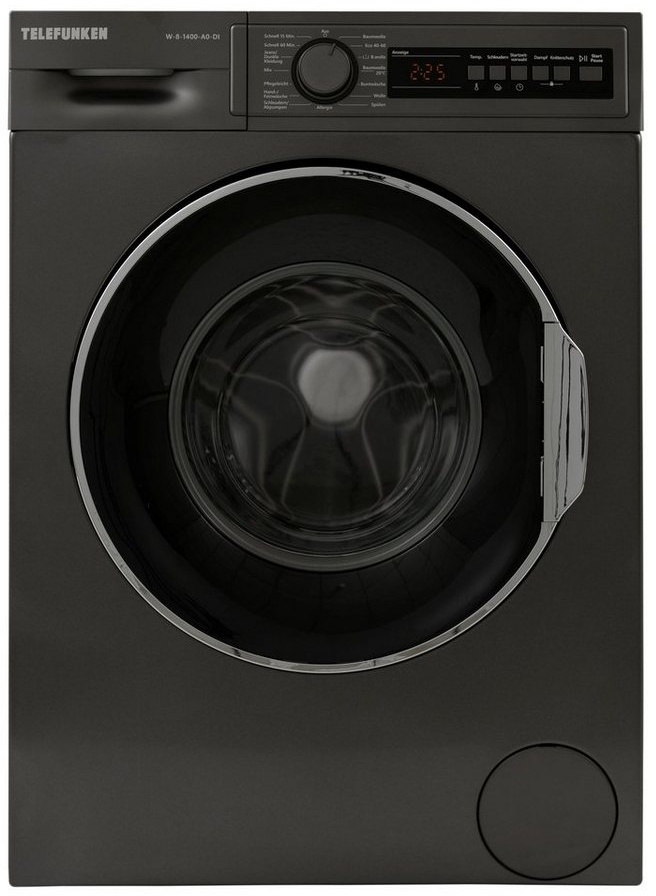 Telefunken Waschmaschine W-8-1400-A0-DI, 8 kg, 1400 U/min, Frontlader, Energieklasse A, Dampffunktion, AquaStop, BLDC Motor, 8kg