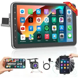 akhan 2+64GB 10 Zoll Autoradio Android 13 mit Navi Android Autoradio Bluetooth mit Mirror Link für iOS/Android Radio Auto Radio Touch Display 1 Din