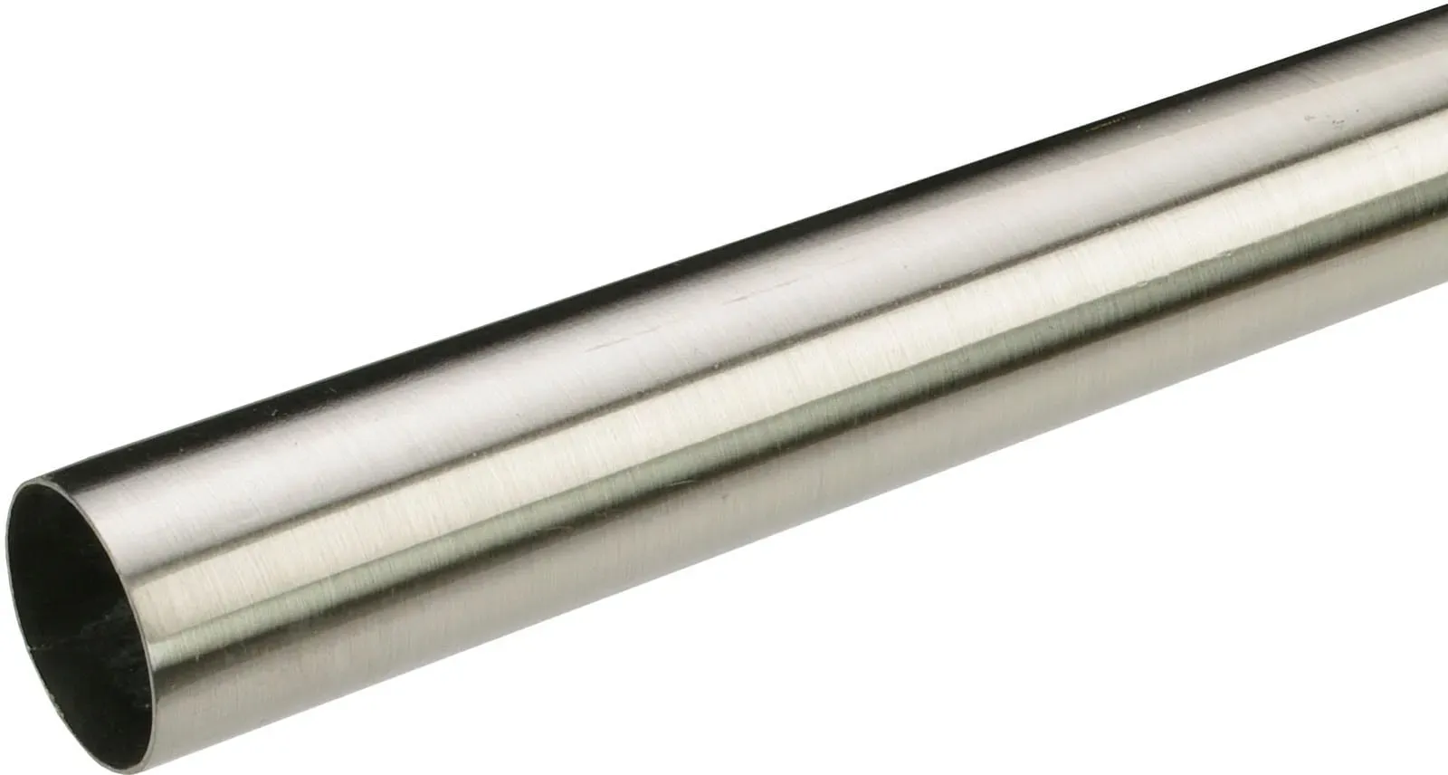 Gardinenstange LIEDECO "Gardinenrohr, Stilrohr, Gardinenstange 20 mm "France" Gr. 2, silber (edelstahlfarben), L:160cm Ø:20mm, Metall, Gardinenstangen, Gardinenstange