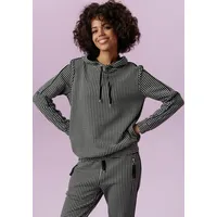 Aniston CASUAL Sweatshirt Hahnentrittmuster Schwarz/Weiß 36