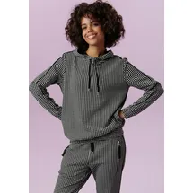 Aniston CASUAL Sweatshirt Hahnentrittmuster Schwarz/Weiß 36