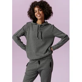 Aniston CASUAL Sweatshirt Hahnentrittmuster Schwarz/Weiß 36