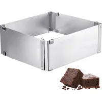 Westmark Backrahmen, Verstellbar: 15,5 - 28 cm, hoch: 8 cm, Rostfreier Edelstahl, Silber, 31332260