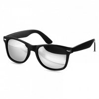 Caspar Sonnenbrille SG017 Damen RETRO Designbrille schwarz|silberfarben
