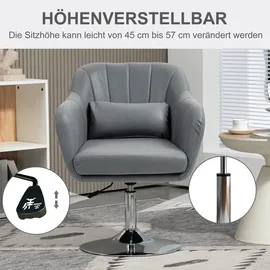 Homcom Drehstuhl Polyester Grau