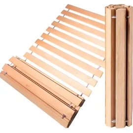 Coemo Rollrost DELUXE extrastabile Leisten in Natur | Gr.: 100x200 cm Rolllattenrost 22 massive