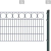Arvotec Doppelstabmattenzaun 4 m x 80 cm Grau/Kunststoff