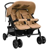 vidaXL Geschwisterwagen taupe
