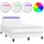 vidaXL Boxspringbett mit Matratze & LED Weiß 120x200 cm Kunstleder