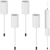 4 Stück Stabkerzenhalter zum Stecken, 2.5X11cm Kerzenstecker für Stabkerzen, Adventskranz Stabkerzenhalter mit Dorn, Kerzenhalter Stabkerze, Kerzenstecker Adventskranz für Alltagskerzenm,Tischgesteck